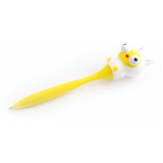 Эврика Ручка шариковая Лупоглазик №4 цвет корпуса желтый цвет чернил синий