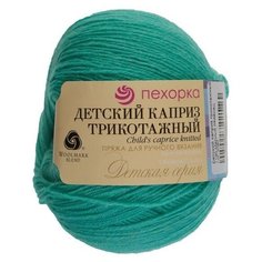 Пряжа Пехорка "Детский каприз трикотажный", 400 метров, 5 мотков по 50 грамм, цвет: 1130 мятный леденец
