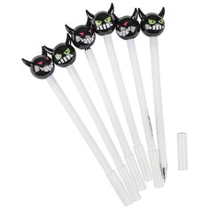 Ручка гелевая Чертята Набор 6 шт Белые Эврика