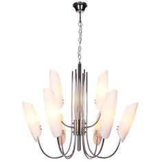 Потолочный светильник ESCADA 1100/9P, E14, 360 Вт, кол-во ламп: 9 шт., цвет арматуры: хром, цвет плафона: белый