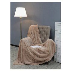 Плед Buenas Noches Длинный ворс Искусственный мех Евро Бежевый 12588