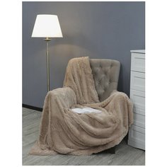 Плед Buenas Noches "Длинный ворс", цвет: бежевый, 160х220 см