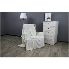 Плед вязаный Buenas Noches "Assai", цвет: молочный, 180х200 см