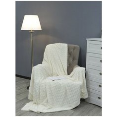 Плед Buenas Noches "Длинный ворс", цвет: молочный, 160х220 см