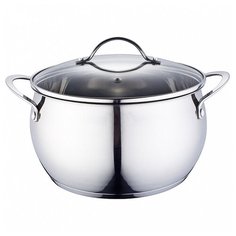 Webber BE-334/2 Кастрюля из нерж стали со стеклянной крышкой (d=24; 6,2 л)