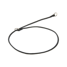 Ошейник-удавка ZooOne с 2-мя кольцами круглый 3мм, длина ошейника 45 см черный