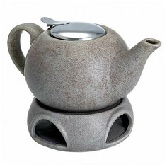 Заварочный чайник с фильтром и подставкой "Rosario", 750 мл, цвет: серый, артикул Ф19-056R