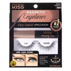 Магнитные ресницы нового поколения "Lure Magnetic Eyeliner Kit", с подводкой, 1 пара Kiss