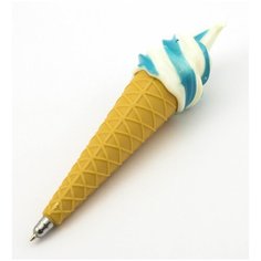 Эврика Ручка шариковая Мороженое цвет голубой белый