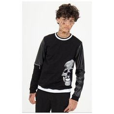 Свитшот Nota Bene размер 134, черный/серый