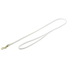 V.I.Pet. Поводок с золотистым карабином (лента-чулок), цвет: белый, 5 мм x 70 см Zoo One