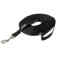 V.I.Pet. Поводок с карабином, 20 мм x 10 м (черный) Zoo One