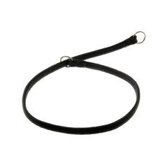 Ошейник-удавка ZooOne лента-чулок с 2-я кольцами 7 мм, длина ошейника 50 см черный