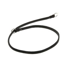 Ошейник-удавка ZooOne лента-чулок с 2-я кольцами 7 мм, длина ошейника 65 см черный