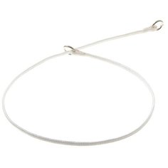 Ошейник-удавка ZooOne с 2-я кольцами круглый 3мм, длина ошейника 40 см белый