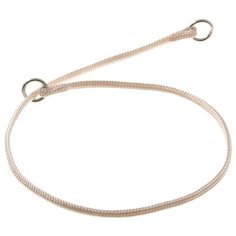 Ошейник-удавка ZooOne с 2-я кольцами круглый 3мм, длина ошейника 45 см слоновая кость