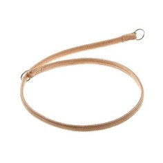 Ошейник-удавка ZooOne лента-чулок с 2-я кольцами 7 мм, длина ошейника 65 см бежевый