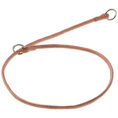 Ошейник-удавка ZooOne с 2-я кольцами круглый 3мм, длина ошейника 45 см медь