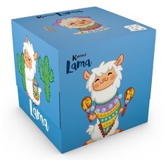 LAM- FC-01/синий Салфетки бумажные выдергушки "Лама" с рисунком 3- х слойные, 56 шт, World Cart