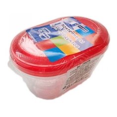 Контейнеры с красной крышкой "Ассорти" (250 мл, 375 мл, 500 мл), прозрачные, 3 штуки Мистерия