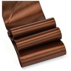 Лента атласная "IDEAL", 3", 75 мм (цвет: 3139, темно-коричневый), 27,4 м