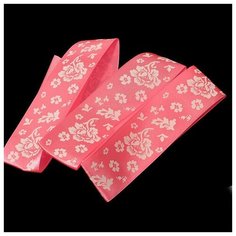 Лента атласная с рисунком "Ideal", 38 мм x 10 метров, цвет розовый (арт. TBY.LDA305)