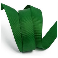 Лента репсовая в рубчик "Ideal", 25 мм x 27,42 м, цвет: 587 зеленый