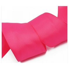 Лента репсовая в рубчик "Ideal", цвет: 187 фуксия, 50 мм x 27,42 м