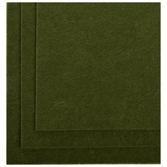 Фетр листовой полужесткий "Ideal", 1 мм, 20х30 см, цвет: 048 болотный, 10 листов, арт. FLT-HS1