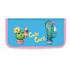 Пенал школьный без наполнения "Кактусы", 20x10x2.5 см Феникс