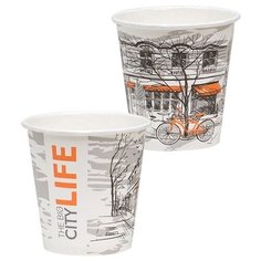 Набор стаканов с рисунком для холодных/горячих напитков "Big City Life", картон (5 штук по 0,195 л) Мистерия