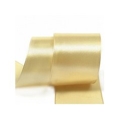 Лента атласная "Ideal", 3", 75 мм x 27,4 метра, цвет бежевый (3009)