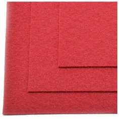 Фетр листовой жесткий "IDEAL", 1 мм, 20х30 см (цвет: 607, темно-красный), 10 листов