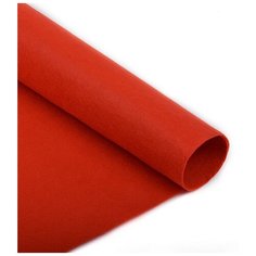 Фетр в рулоне полужесткий "Ideal", 1 мм, 100 см x 5 м, цвет: 004 красный, арт. FLT-HS2