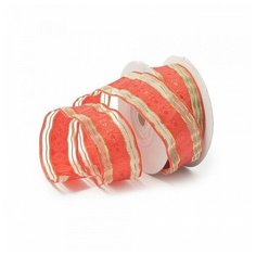 Лента декоративная "Ideal", 25 мм x 9,14 метра, цвет красный