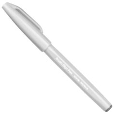 Фломастер- кисть "Touch Brush Sign Pen", цвет светло- серый Pentel