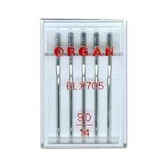 Иглы для бытовых швейных машин "Organ Needles" (для трикотажа), №080, 5 штук, арт. ELх705