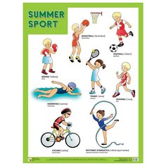 Плакаты "Summer Sport" Мозаика Синтез