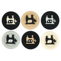 Набор декоративных пуговиц "Пуговки-швейные машинки" Jesse James