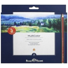 Карандаши цветные "Multicolor", 24 цвета Bruno Visconti