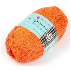 Пряжа Пехорка "Виртуозная", 333 метра, 5 мотков по 100 грамм, цвет: 396 настурция