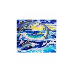 Алмазная мозаика "Myart. Дельфины", 21х25 см (с частичным заполнением, на картоне) Рыжий кот