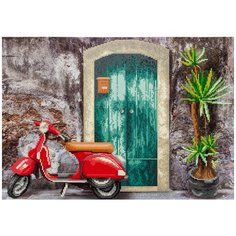 Кристальная мозаика (алмазная вышивка) "Фрея. Мопед", 50х35 см, арт. ALVR-221