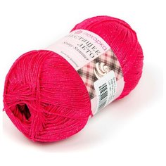 Пряжа Пехорка "Блестящее лето", 380 метров, 5 мотков по 100 грамм, цвет: 439 малиновый