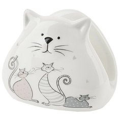 Салфетница "Усатое счастье", 10x6,5x8,5 см ENS