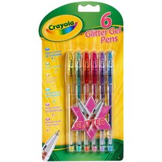 6 гелевых ручек с блестками Crayola