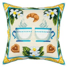 Подушка для вышивания полукрестом "Чарiвниця. Чай с лимоном", 40х40 см, арт. V338 Brvsk