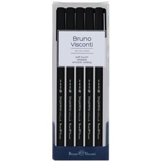 Набор ручек гелевых "Simple Write. Black", 0,5 мм, черные, 5 штук Bruno Visconti
