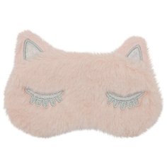Маска для сна плюшевая "Кошечка. Warm Dreams", цвет розовый Михи Михи