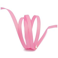 Лента репсовая в рубчик "Ideal", цвет: 155 (5029) ярко-розовый, 6 мм x 27,42 м